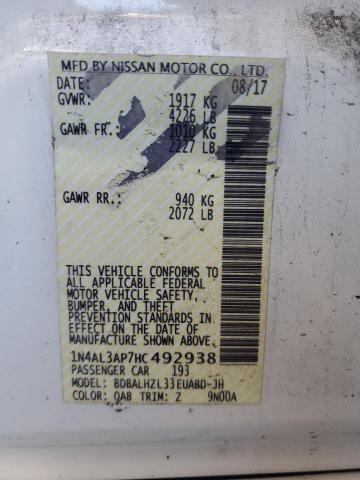 2017 NISSAN ALTIMA 2.5 - 1N4AL3AP7HC492938