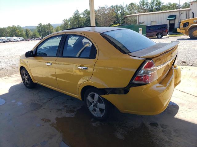 CHEVROLET AVEO LT 2008 yellow sedan 4d gas KL1TG56638B173407 photo #3