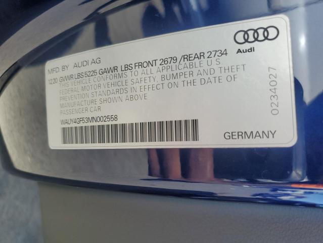 2021 AUDI S5 PRESTIG WAUY4GF53MN002558
