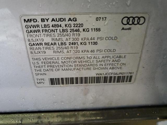 2018 AUDI Q3 PREMIUM - WA1JCCFS6JR011761