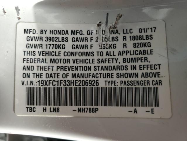 2017 HONDA CIVIC EX - 19XFC1F33HE206926