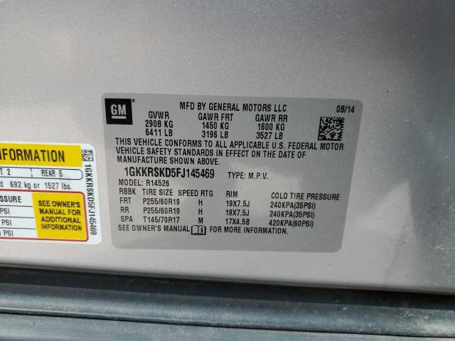 2015 GMC ACADIA SLT - 1GKKRSKD5FJ145469