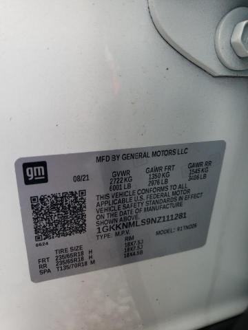 VIN 1GKKNMLS9NZ111281 2022 GMC Acadia, Slt no.13