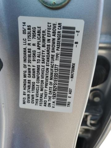 VIN 19XFB2F51EE051377 2014 Honda Civic, LX no.12