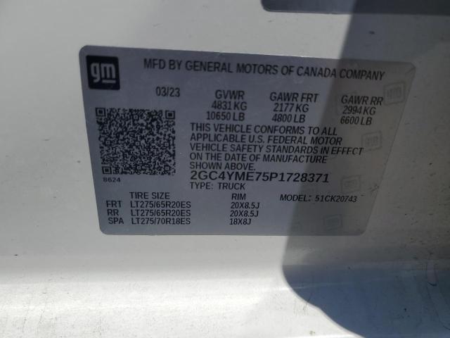 2023 CHEVROLET SILVERADO - 2GC4YME75P1728371