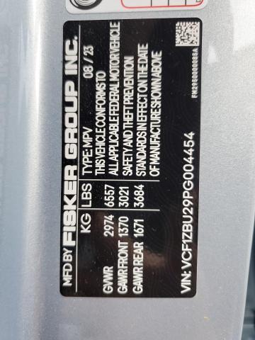 VIN VCF1ZBU29PG004454 2023 Fisker Ocean, Ocean One no.13