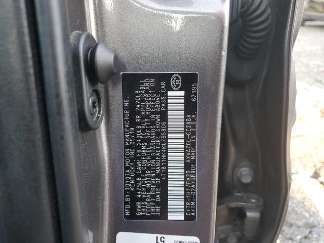 VIN 4T1B11HK4KU795806 2019 Toyota Camry, L no.13