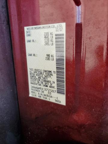 2018 NISSAN MAXIMA - 1N4AA6AP9JC372507