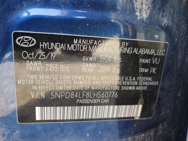 2020 HYUNDAI ELANTRA SE 5NPD84LF8LH560776  70262874