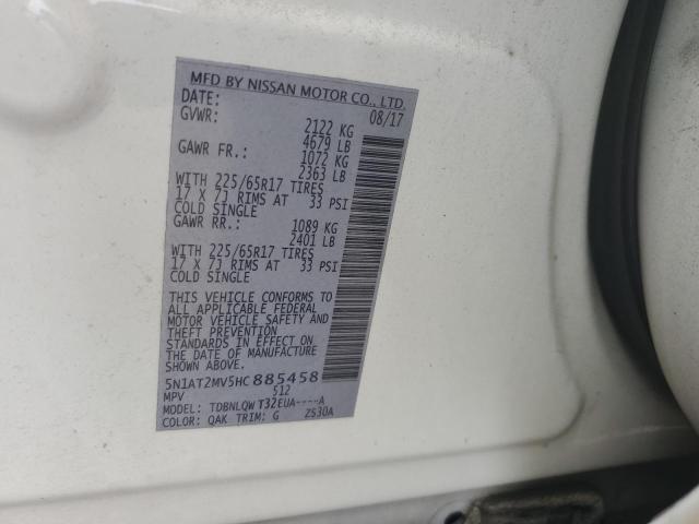 2017 NISSAN ROGUE SV - 5N1AT2MV5HC885458