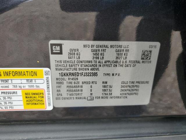2015 GMC ACADIA SLE - 1GKKRNED1FJ322385