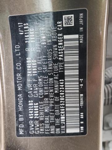 2017 HONDA ACCORD HYB - JHMCR6F52HC023443
