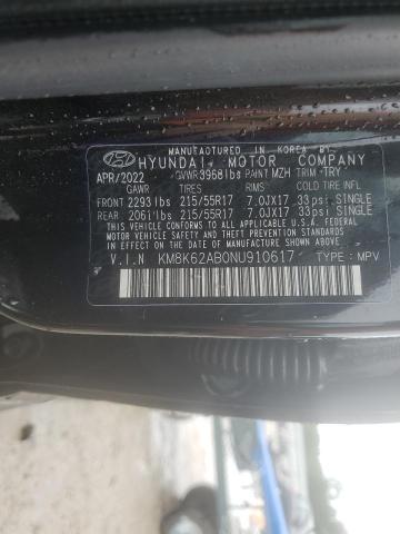 2022 HYUNDAI KONA SEL - KM8K62AB0NU910617