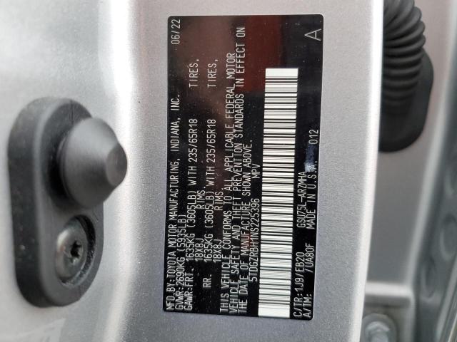 VIN 5TDGZRBH1NS225396 2022 Toyota Highlander, Xle no.13