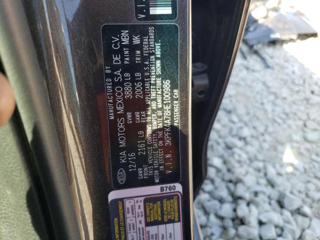 VIN 3KPFK4A78HE100986 2017 KIA Forte, LX no.12