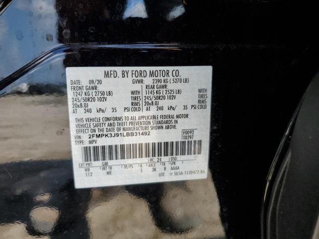 2020 FORD EDGE SEL - 2FMPK3J91LBB31492