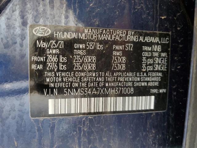 2021 HYUNDAI SANTA FE S - 5NMS34AJXMH371008