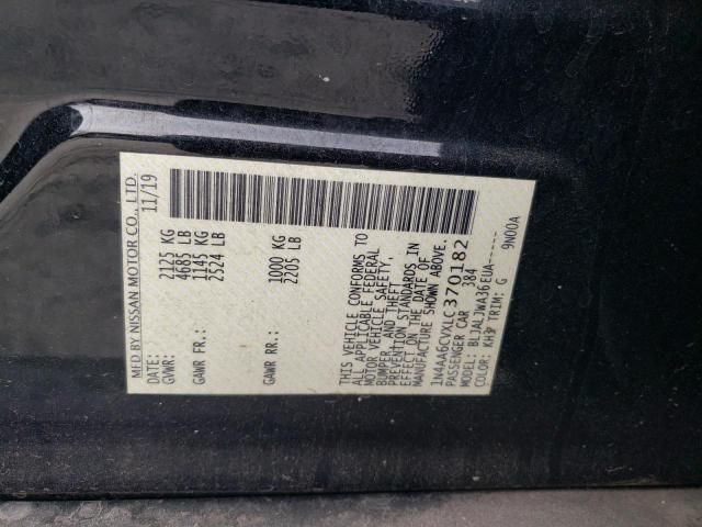 2020 NISSAN MAXIMA SV - 1N4AA6CVXLC370182