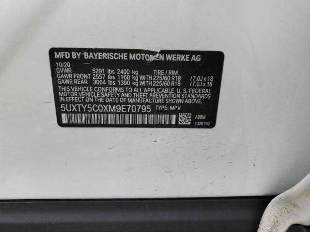 VIN 5UXTY5C0XM9E70795 2021 BMW X3 no.14