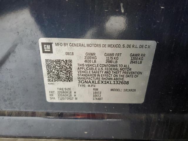 2019 CHEVROLET EQUINOX LT - 3GNAXLEX1KL132608
