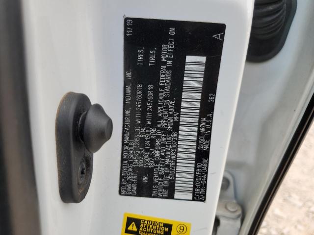 2019 TOYOTA HIGHLANDER - 5TDZZRFH0KS367396