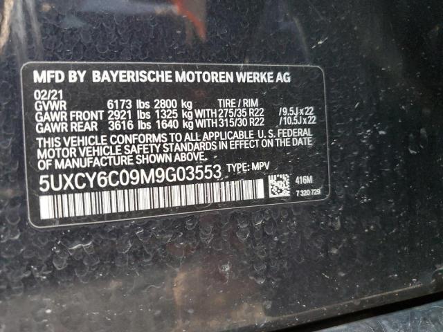 VIN 5UXCY6C09M9G03553 2021 BMW X6, Xdrive40I no.13