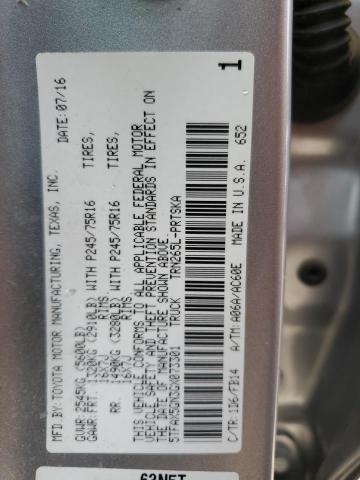 2016 TOYOTA TACOMA DOU - 5TFAX5GN3GX073301