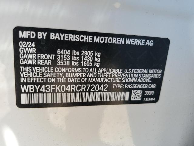 2024 BMW I5 M60 WBY43FK04RCR72042