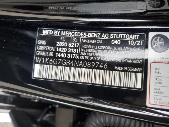 2022 MERCEDES-BENZ S 580 4MAT - W1K6G7GB4NA089746