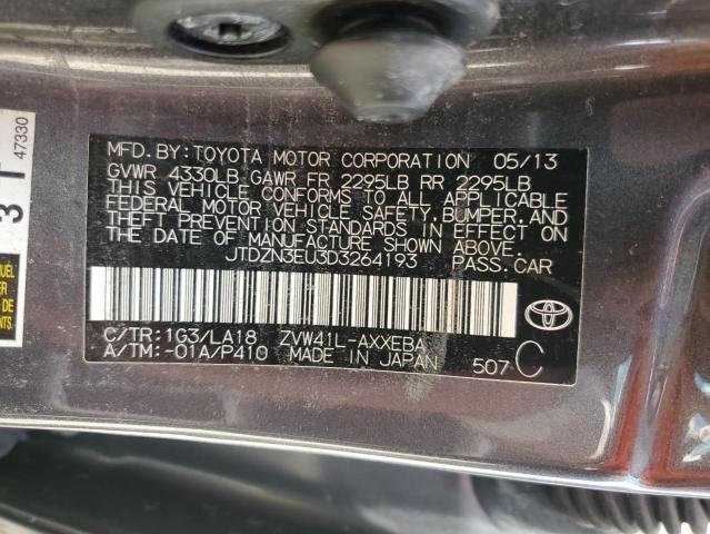 VIN JTDZN3EU3D3264193 2013 Toyota Prius no.13