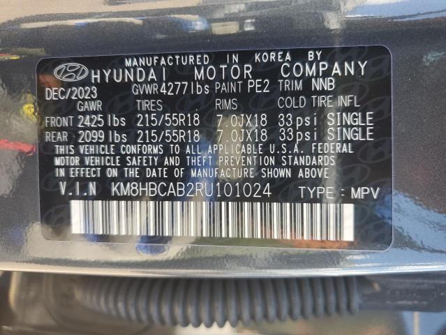 VIN KM8HBCAB2RU101024 2024 Hyundai Kona, Sel no.14