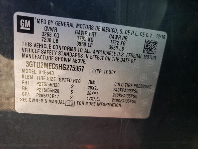 2017 GMC SIERRA K15 - 3GTU2MEC5HG275957