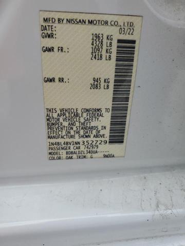 VIN 1N4BL4BV1NN352729 2022 NISSAN ALTIMA no.12