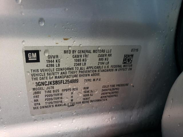 2015 CHEVROLET TRAX LS - 3GNCJKSB5FL254889