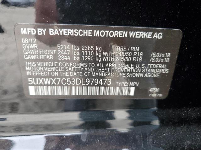 VIN 5UXWX7C53DL979473 2013 BMW X3, Xdrive35I no.13