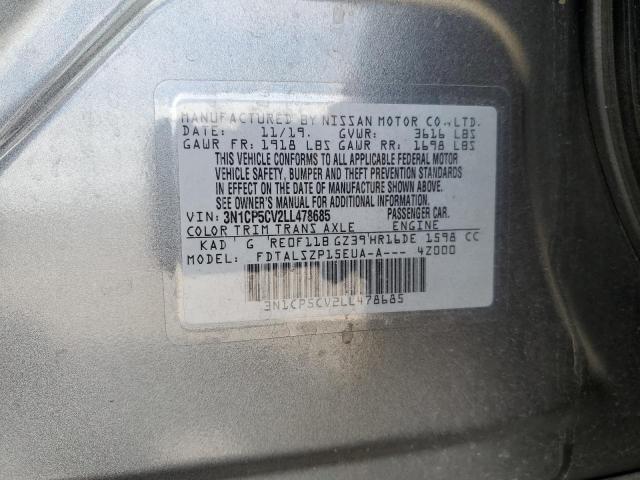 VIN 3N1CP5CV2LL478685 2020 Nissan Kicks, SV no.14