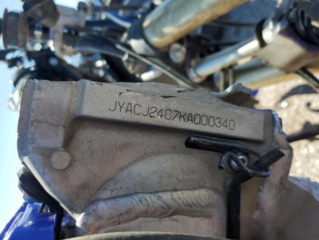 2019 YAMAHA YZ450 FX JYACJ24C7KA000340