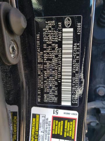 2018 TOYOTA CAMRY L - 4T1B11HKXJU136045
