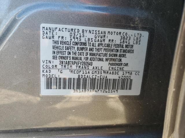 2015 NISSAN SENTRA S - 3N1AB7AP4FY260549
