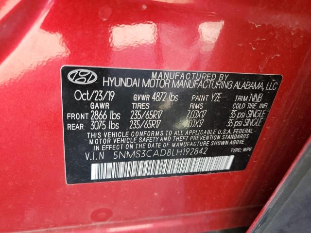2020 HYUNDAI SANTA FE S - 5NMS3CAD8LH192842