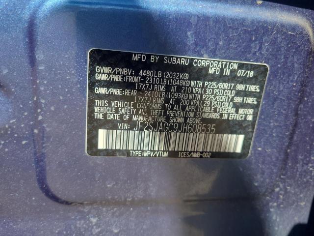 2018 SUBARU FORESTER 2 - JF2SJAGC9JH608535