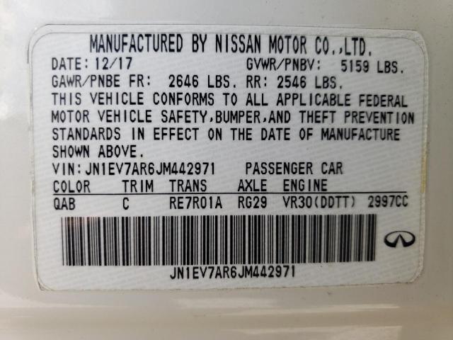 2018 INFINITI Q50 LUXE - JN1EV7AR6JM442971