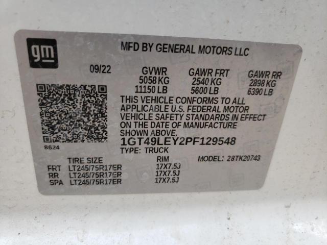 2023 GMC SIERRA K25 1GT49LEY2PF129548  72201584