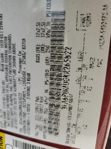 2019 FORD FUSION SEL - 3FA6P0MU0KR265822