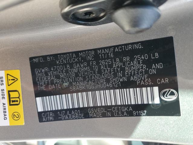 2017 LEXUS ES 350 - 58ABK1GG3HU046121