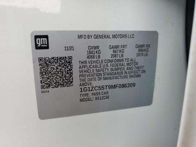2021 CHEVROLET MALIBU LS - 1G1ZC5ST9MF086309