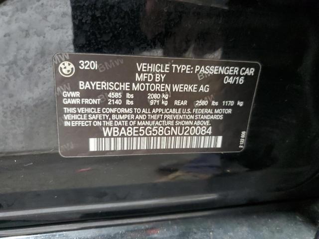2016 BMW 320 XI - WBA8E5G58GNU20084