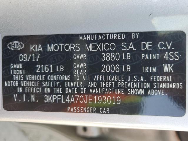 VIN 3KPFL4A70JE193019 2018 KIA Forte, LX no.12