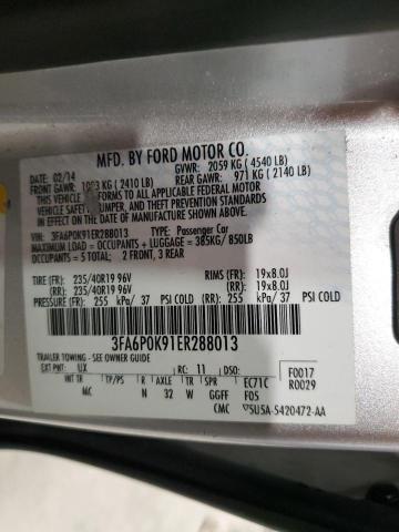 VIN 3FA6P0K91ER288013 2014 Ford Fusion, Titanium no.12