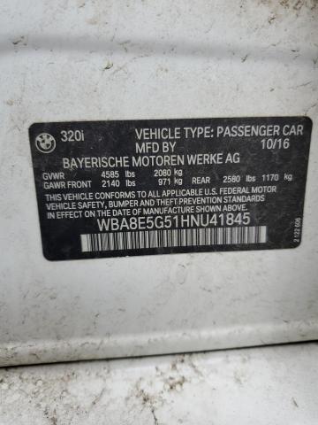 VIN WBA8E5G51HNU41845 2017 BMW 3 Series, 320 XI no.13